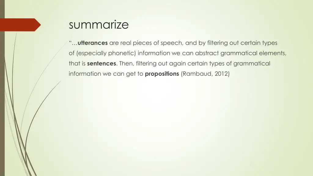 summarize