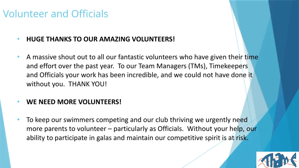 volunteer and officials