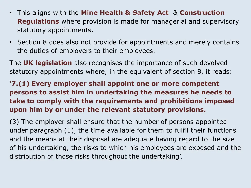 this aligns with the mine health safety