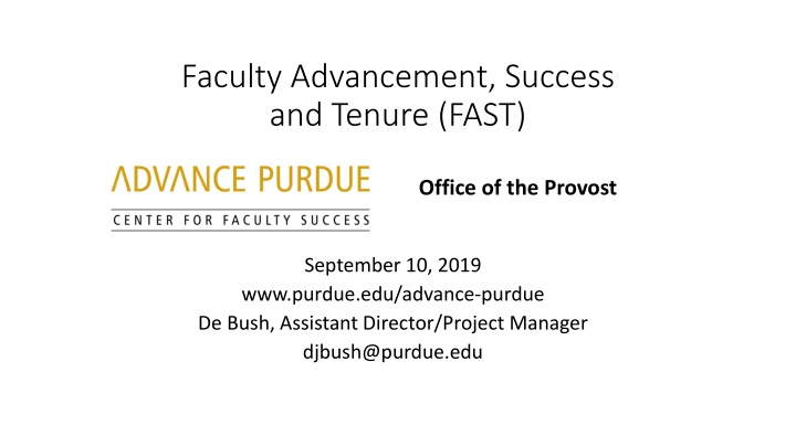 faculty advancement success and tenure fast