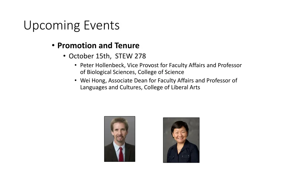 upcoming events