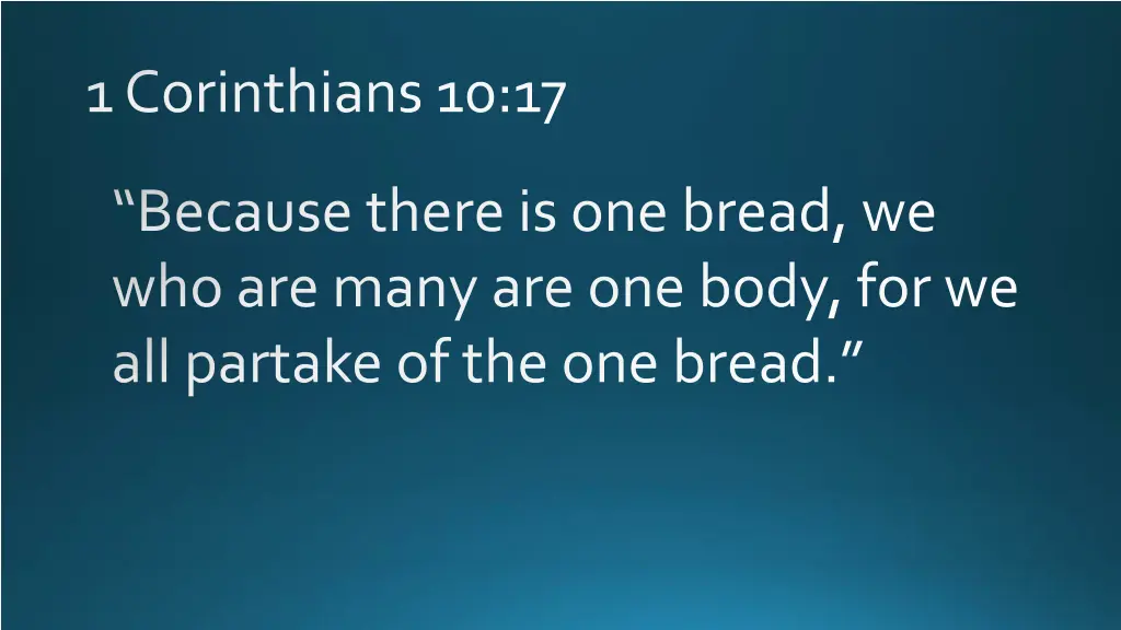 1 corinthians 10 17