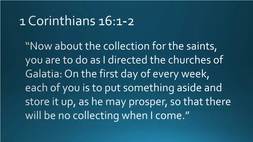 1 corinthians 16 1 2