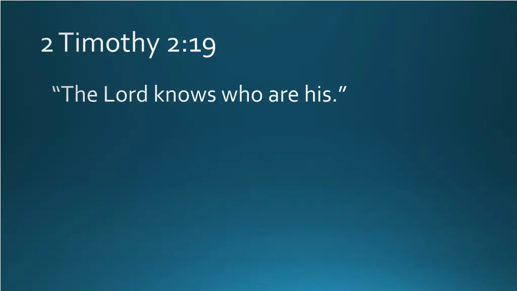 2 timothy 2 19