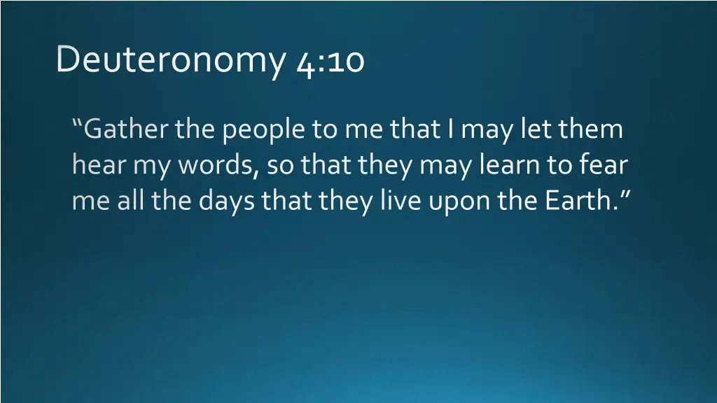 deuteronomy 4 10