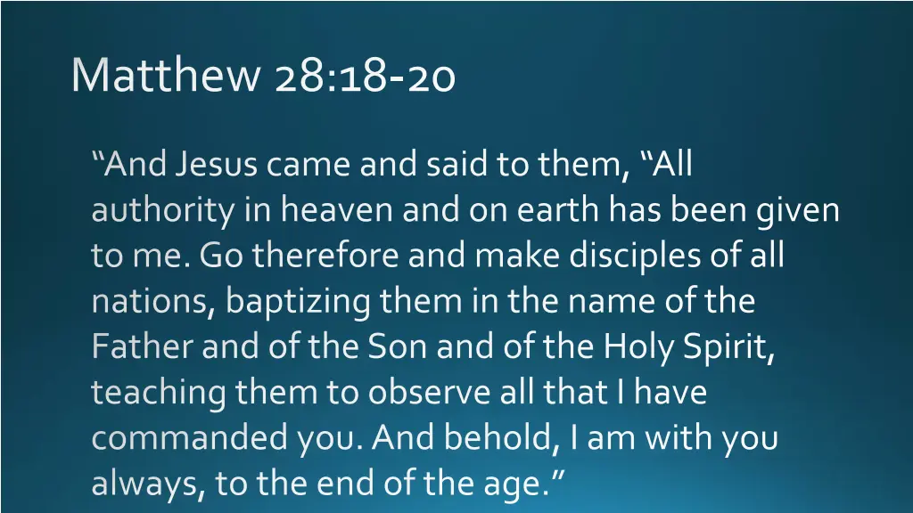 matthew 28 18 20