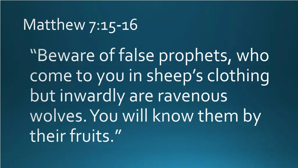 matthew 7 15 16