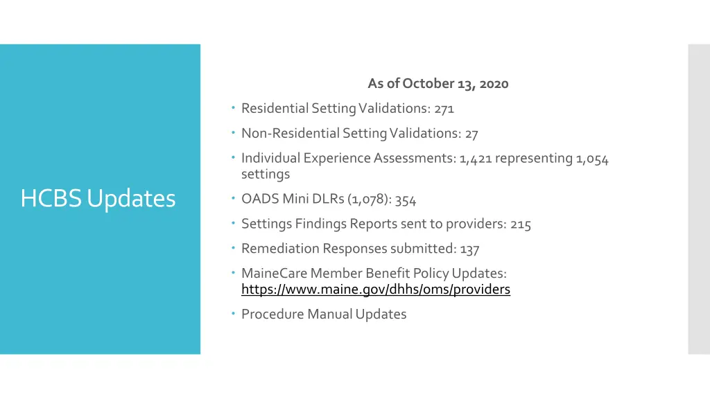 as of october 13 2020