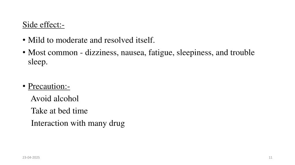 side effect 1