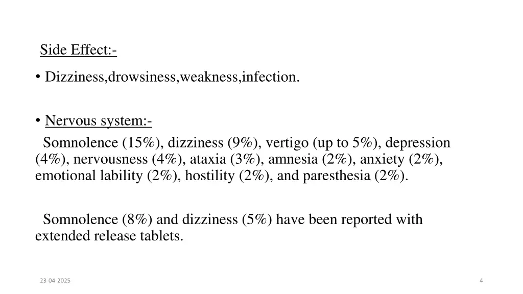 side effect