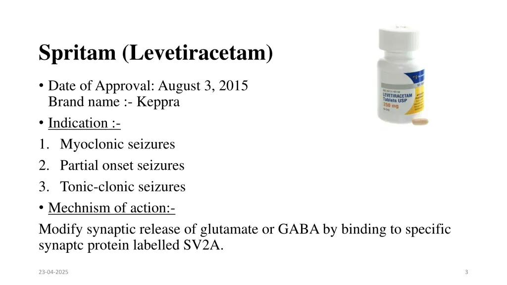 spritam levetiracetam