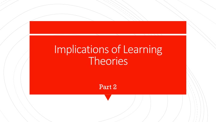 implications of learning theories