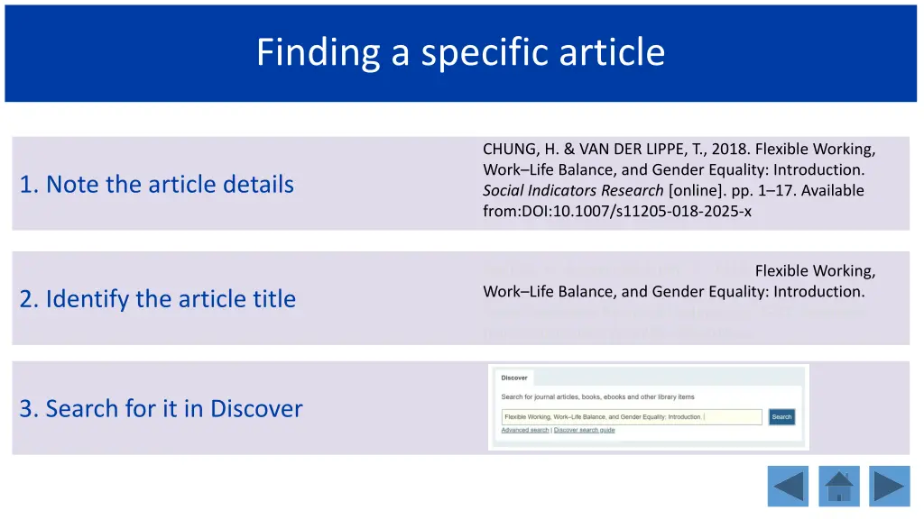 finding a specific article