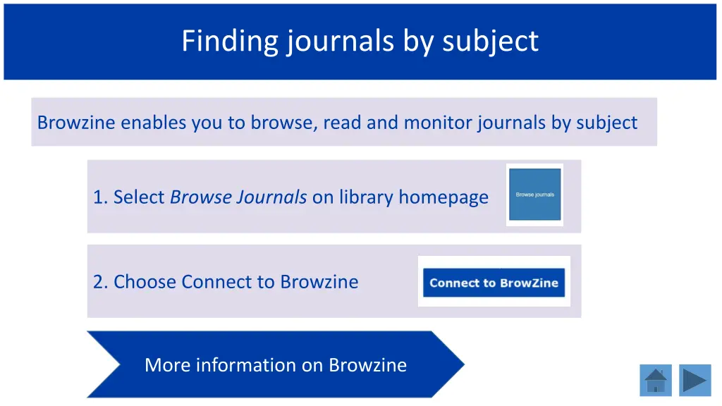 finding journals by subject