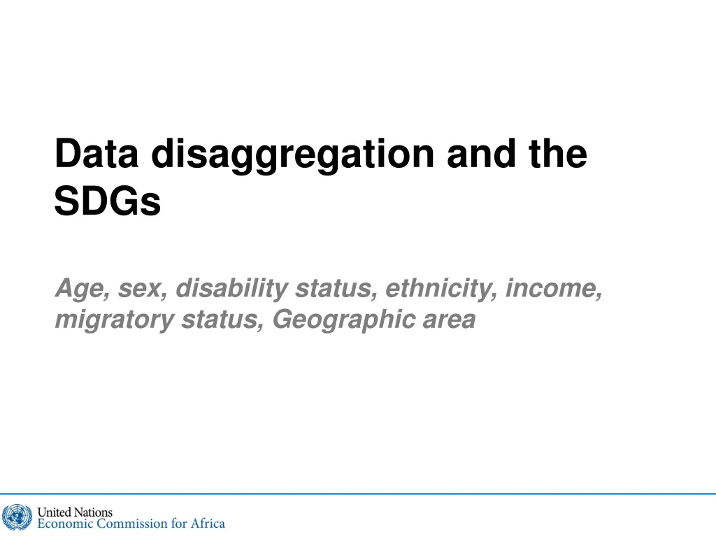 data disaggregation and the sdgs