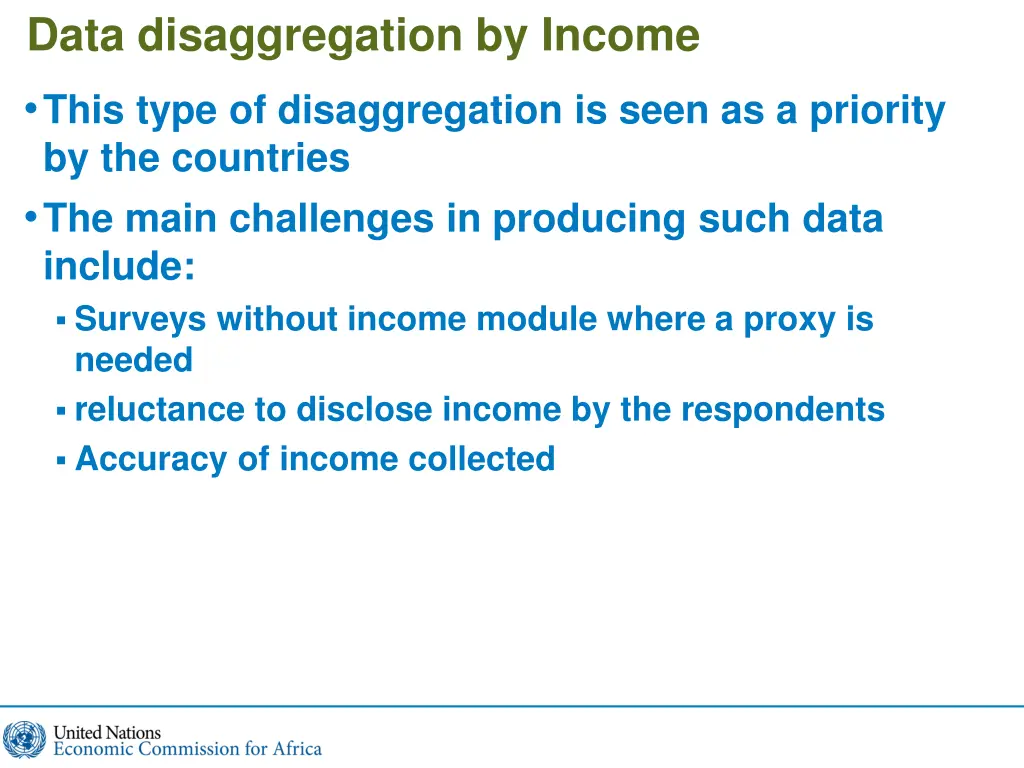data disaggregation by income 1