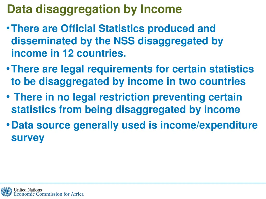 data disaggregation by income
