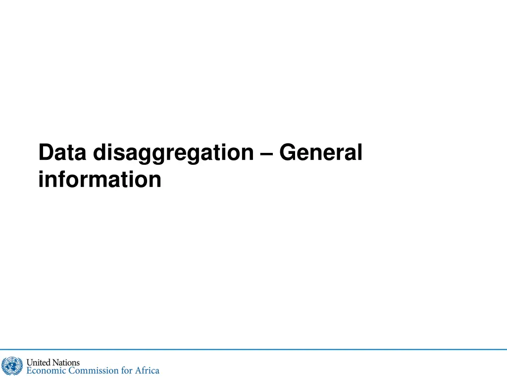 data disaggregation general information