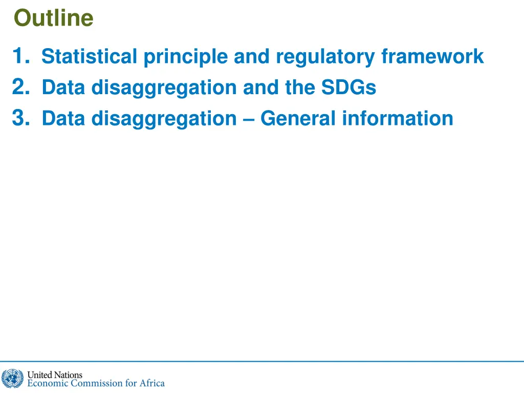 outline 1 statistical principle and regulatory