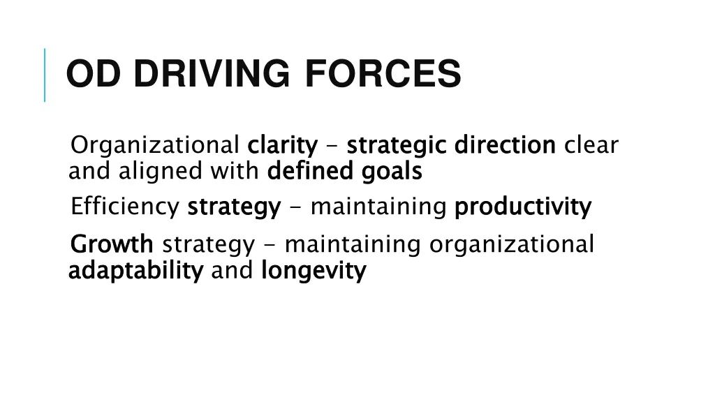 od driving forces