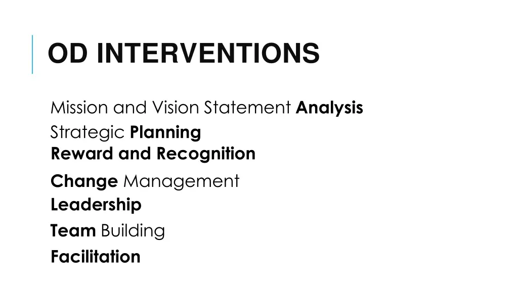 od interventions