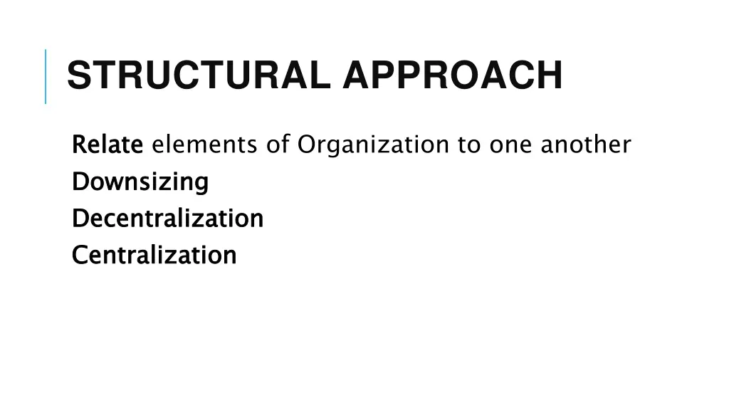 structural approach