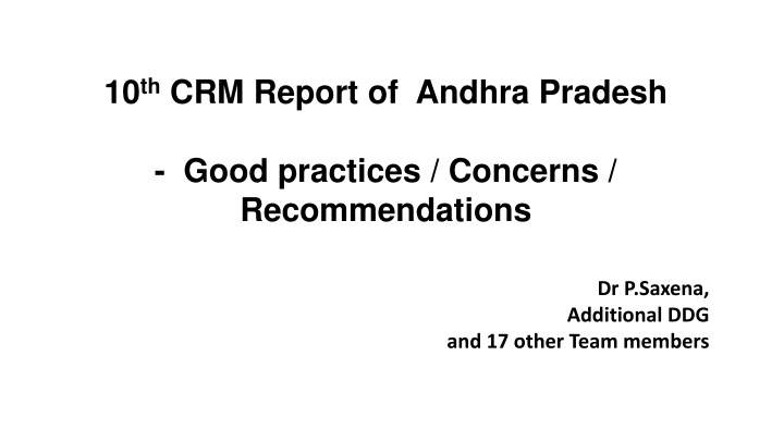 10 th crm report of andhra pradesh
