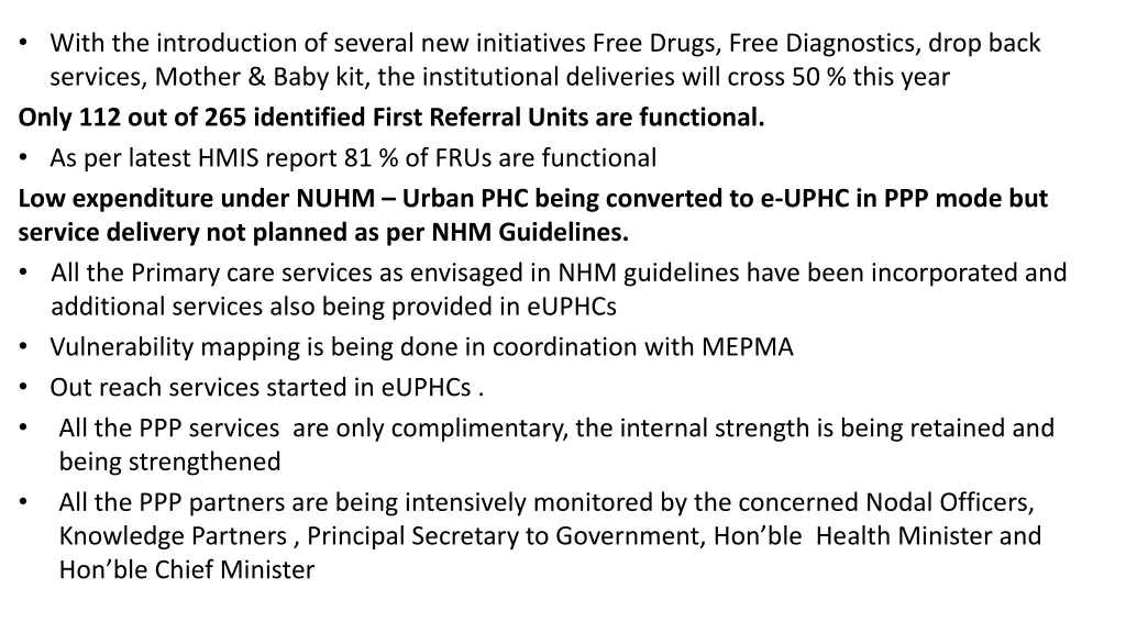 with the introduction of several new initiatives