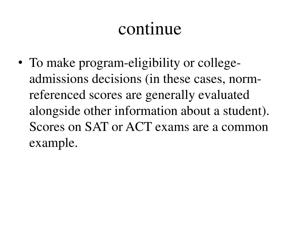 continue 5