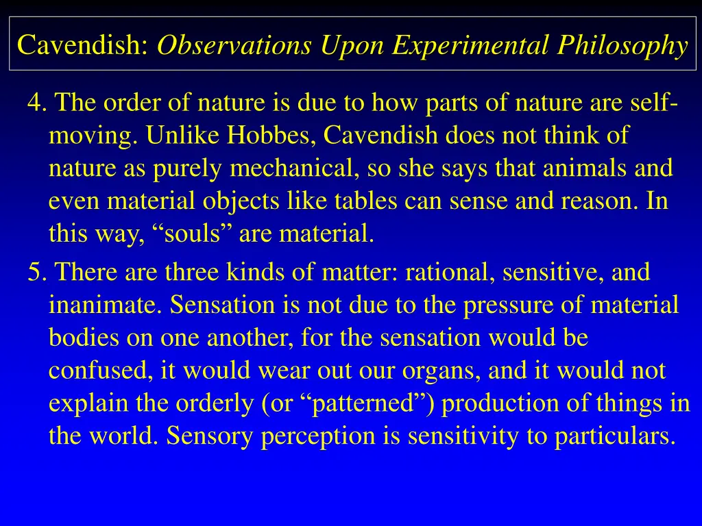 cavendish observations upon experimental