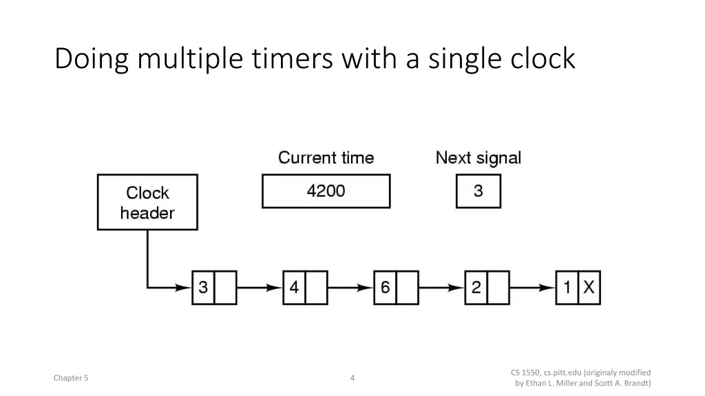 doing multiple timers with a single clock