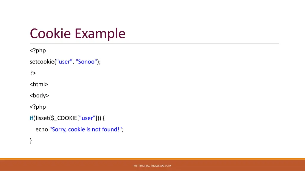 cookie example
