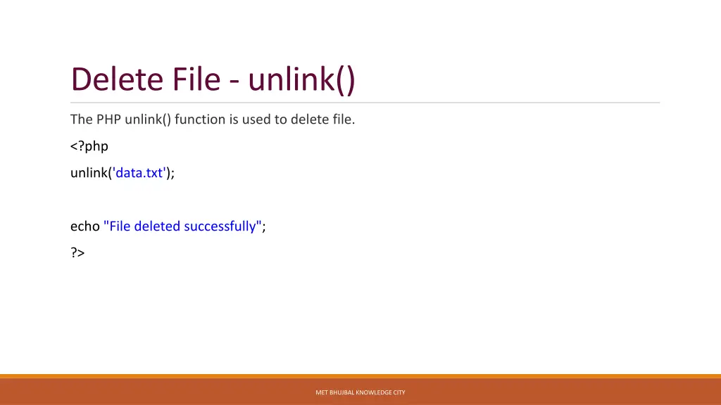 delete file unlink