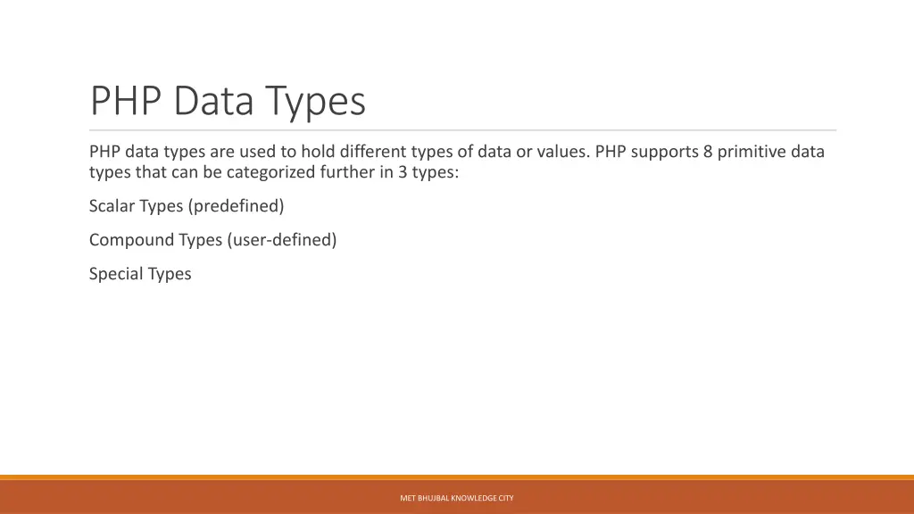 php data types