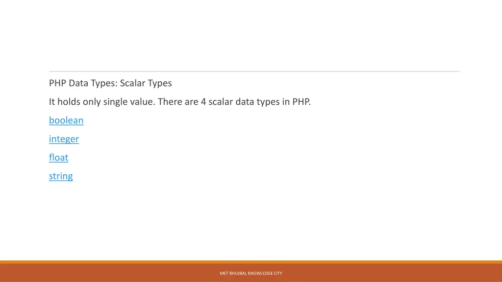 php data types scalar types
