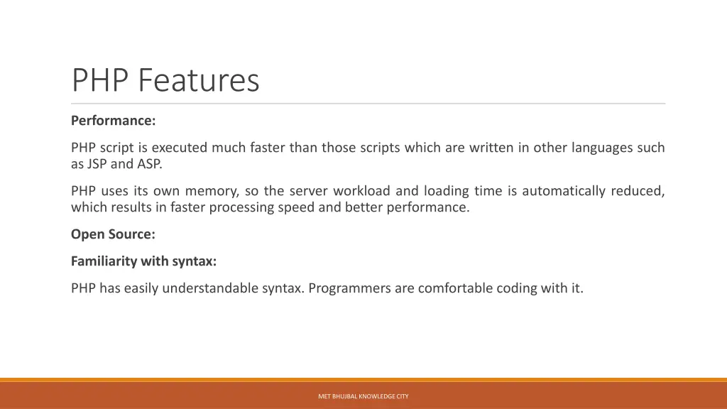 php features