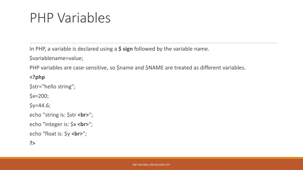 php variables