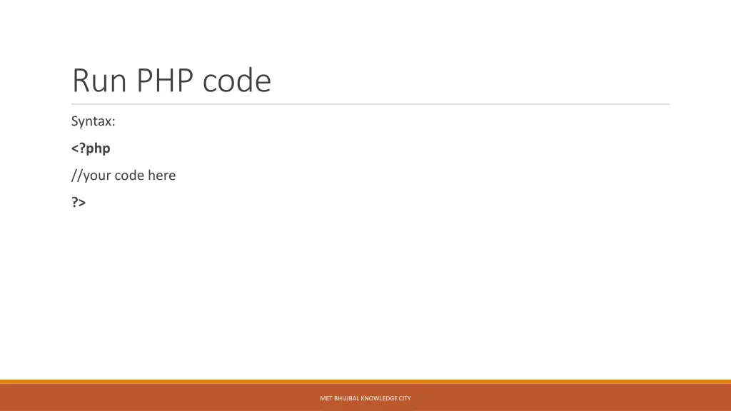 run php code