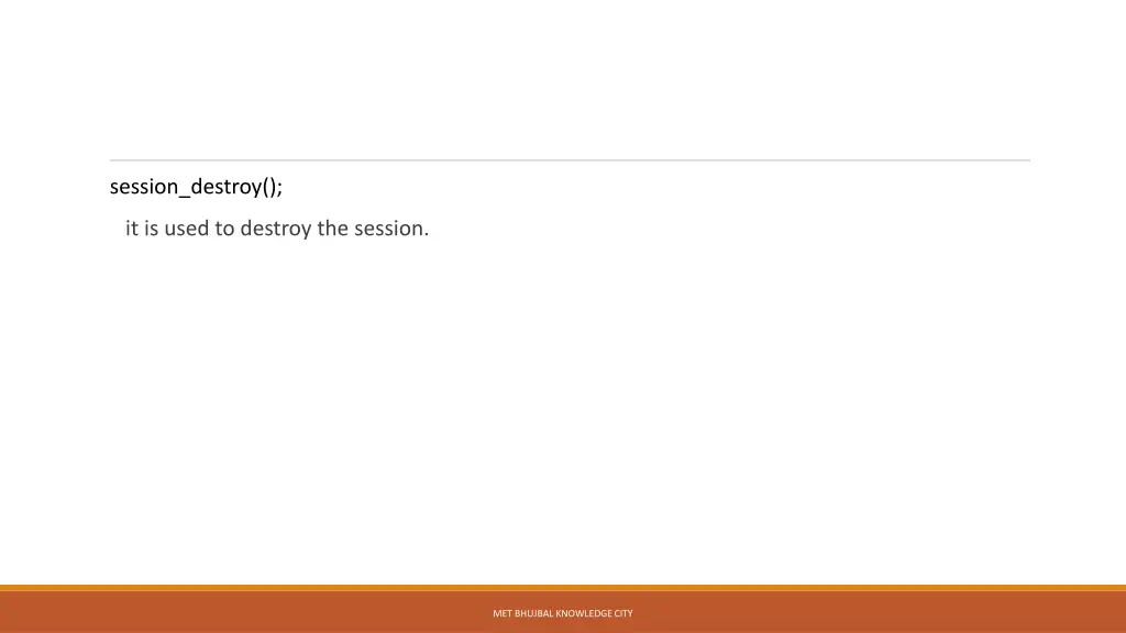 session destroy