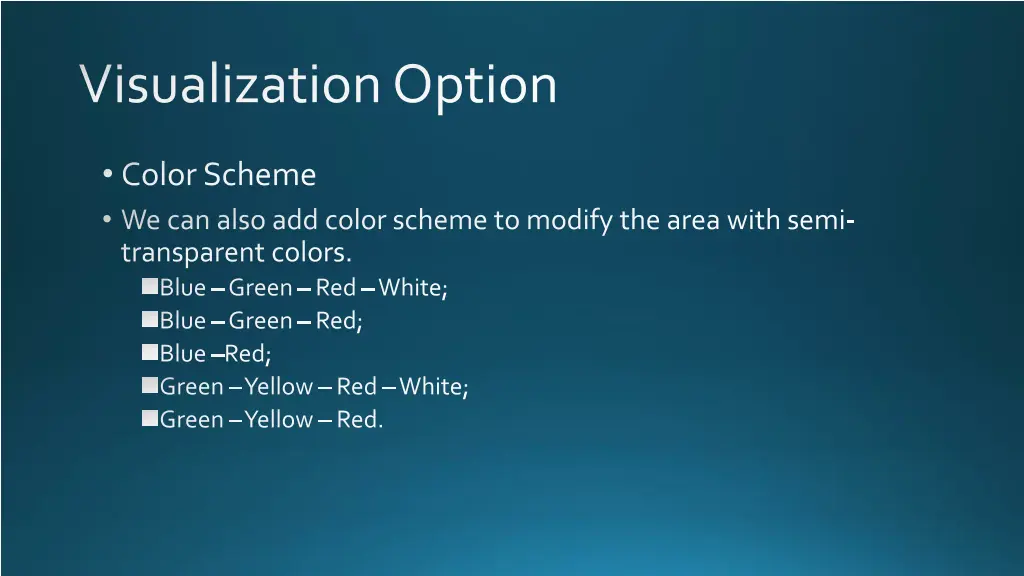 visualization option 1