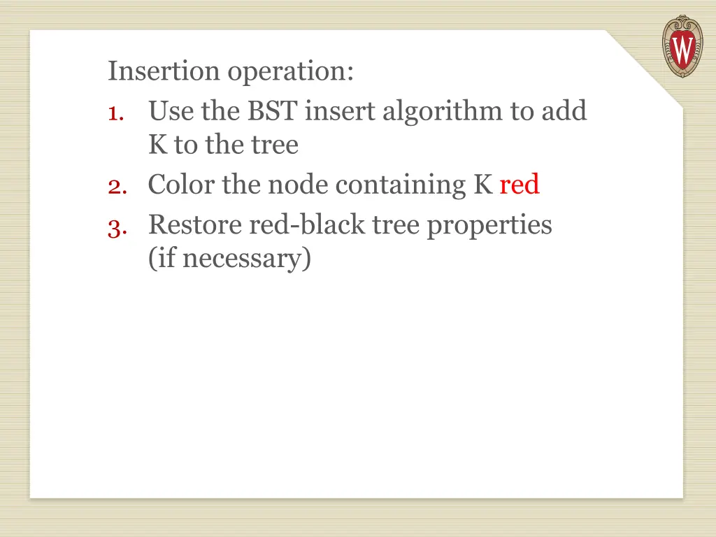 insertion operation 1 use the bst insert