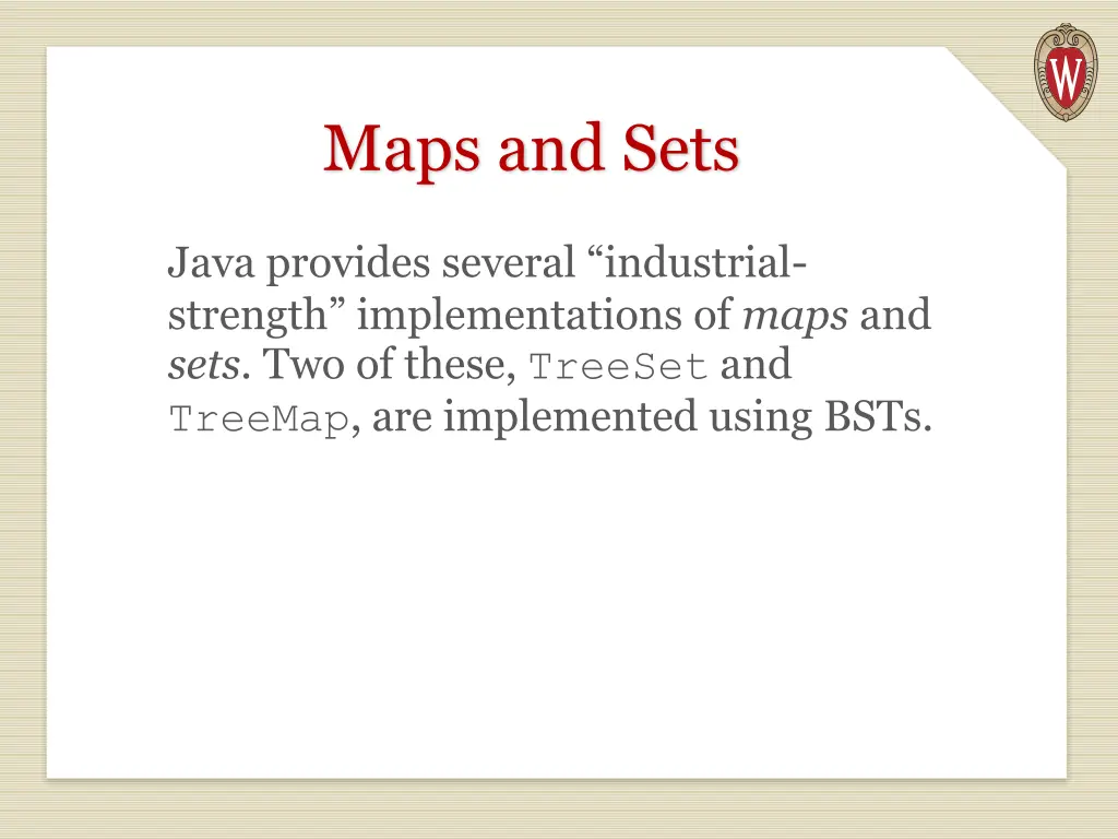maps and sets