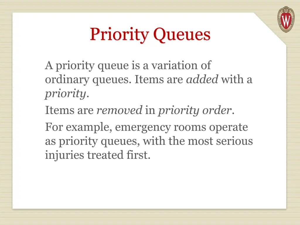 priority queues