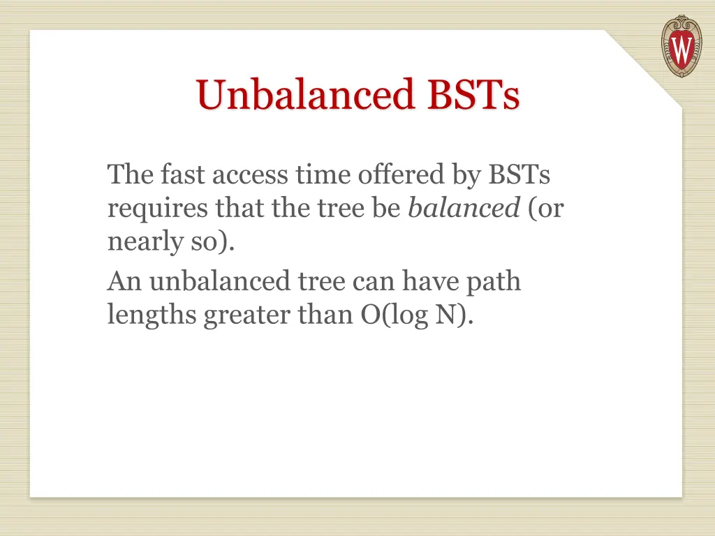 unbalanced bsts
