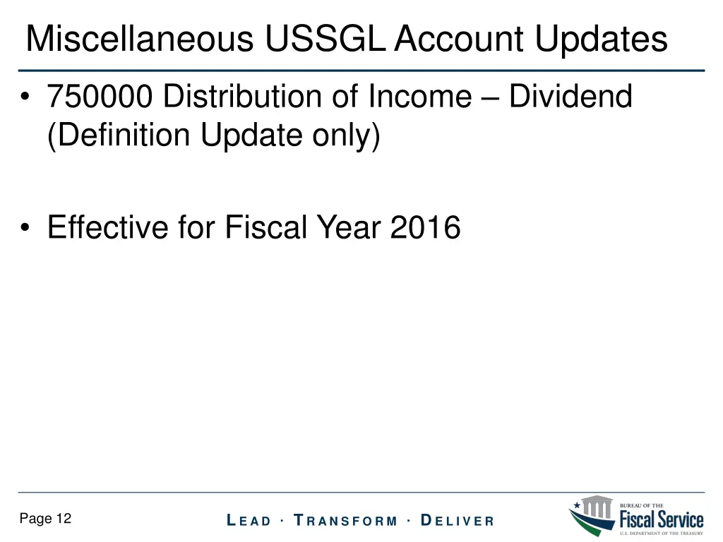 miscellaneous ussgl account updates 2