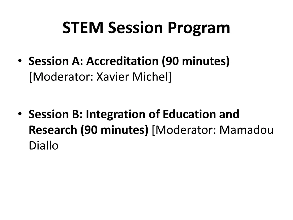 stem session program