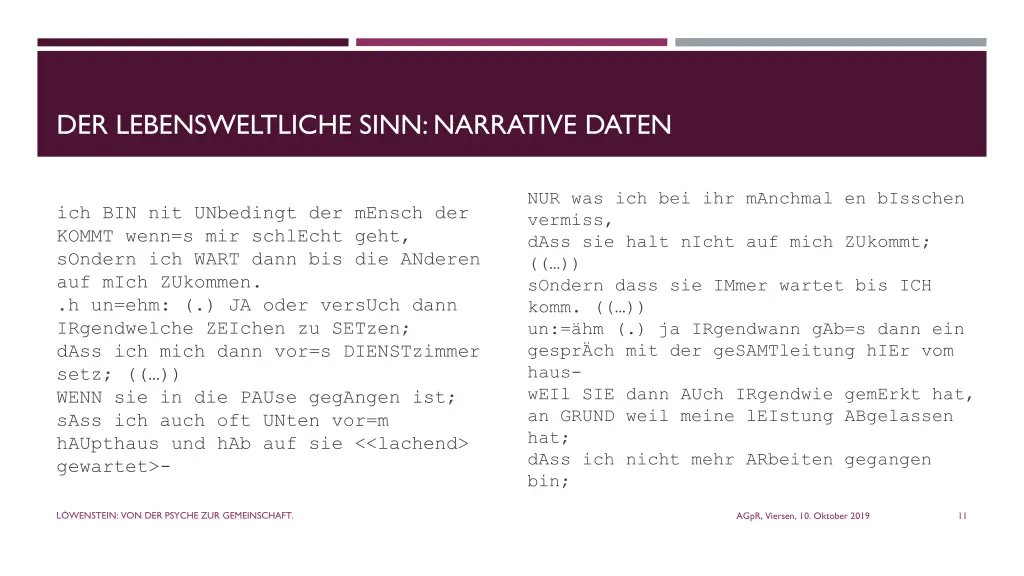 der lebensweltliche sinn narrative daten