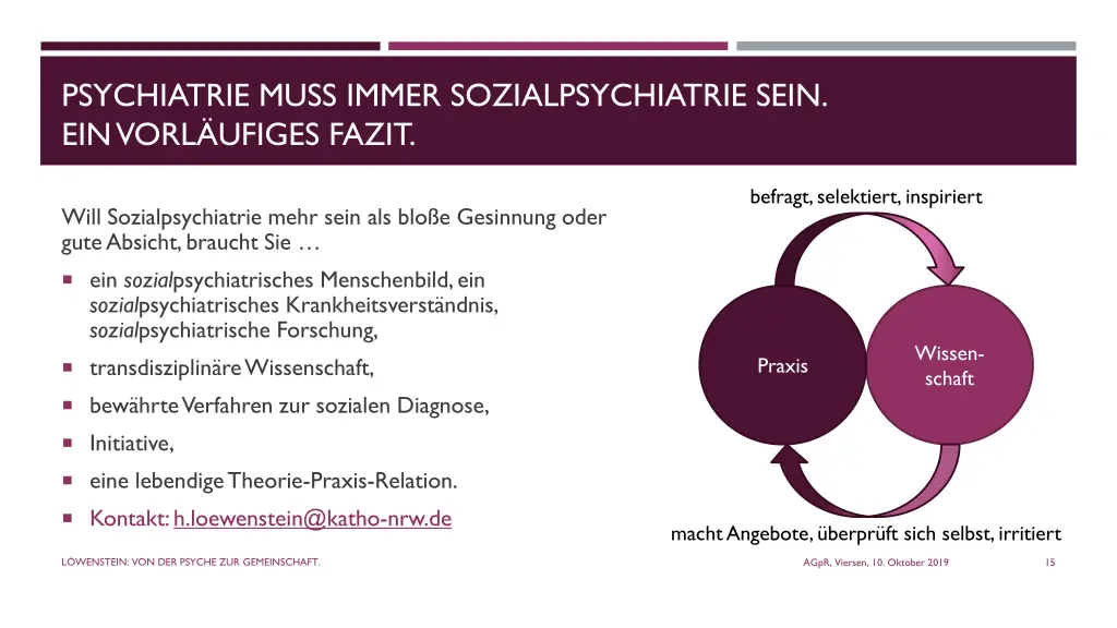 psychiatrie muss immer sozialpsychiatrie sein 1