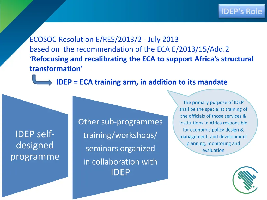 idep s role 1
