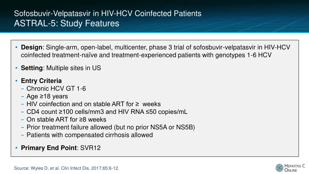 sofosbuvir velpatasvir in hiv hcv coinfected